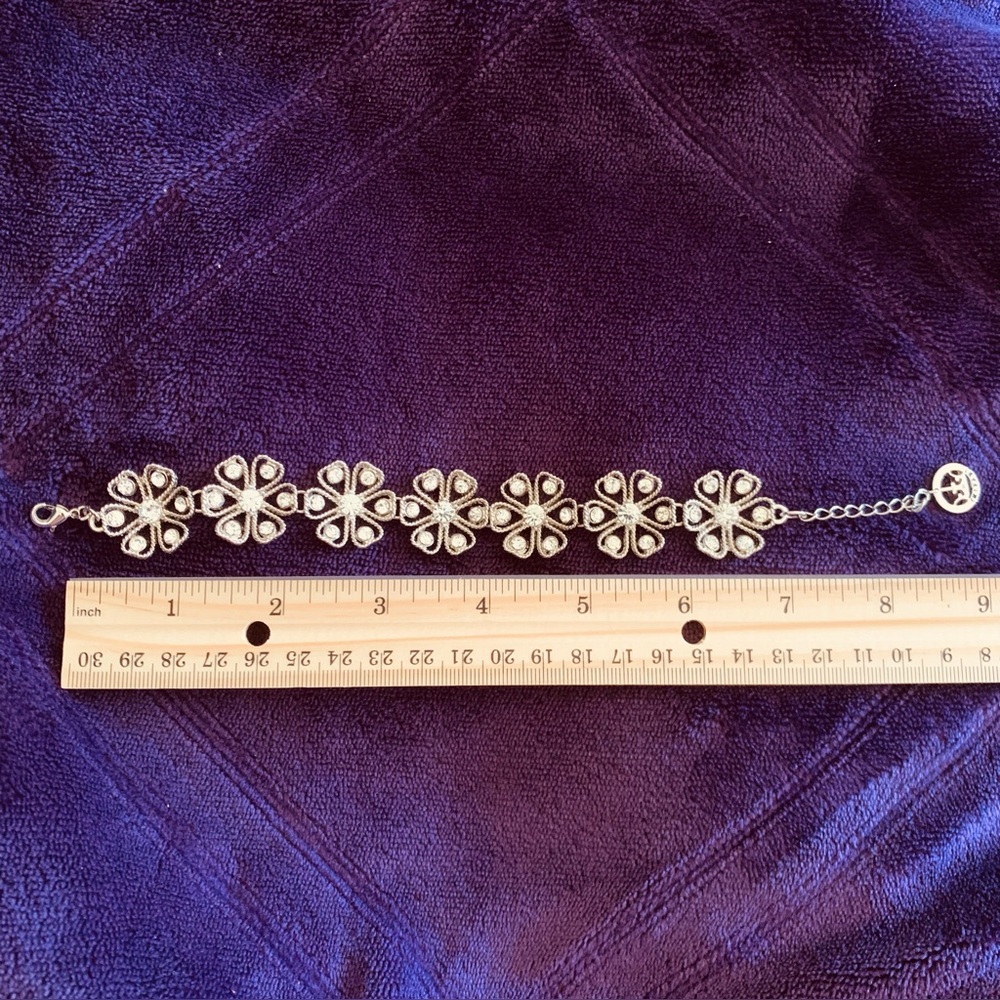 NWT BLING Pair of Trifari Floral Bracelets